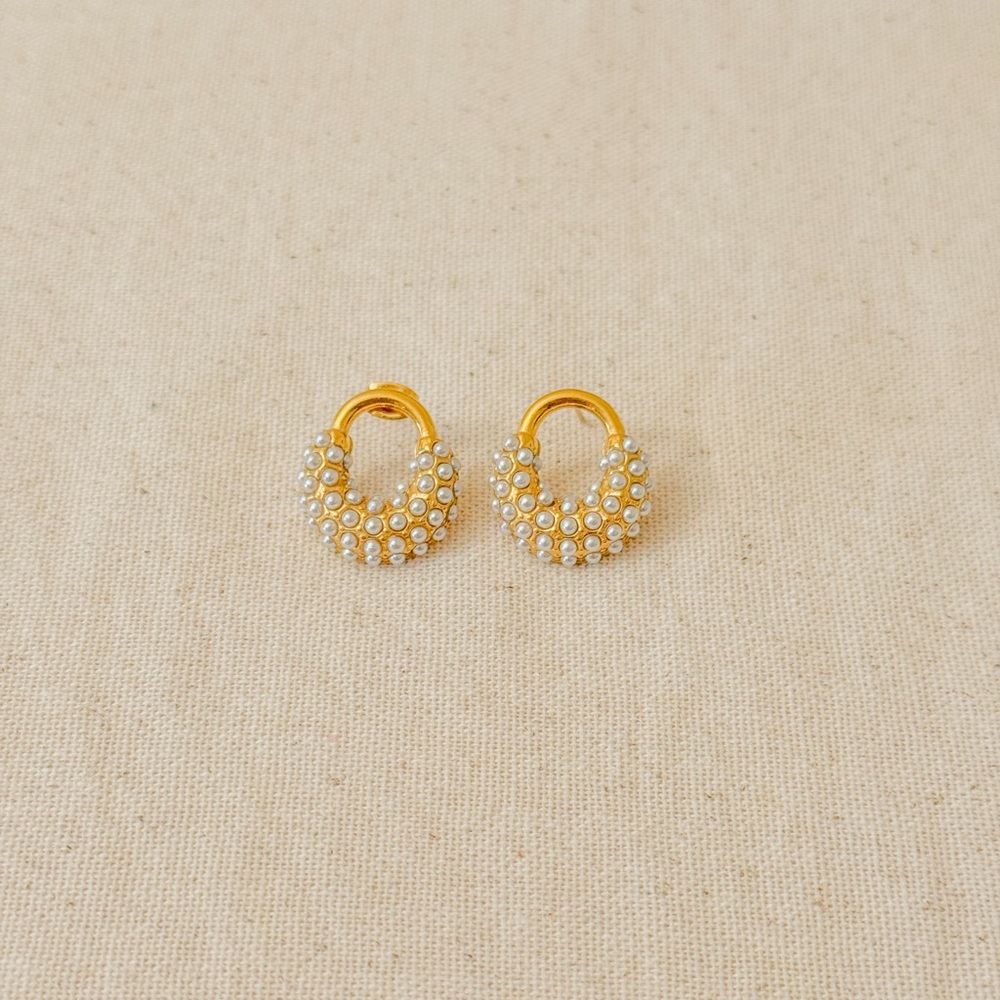 18KGP PEARL STUD